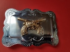 Ladies Double Guns Belt Buckle