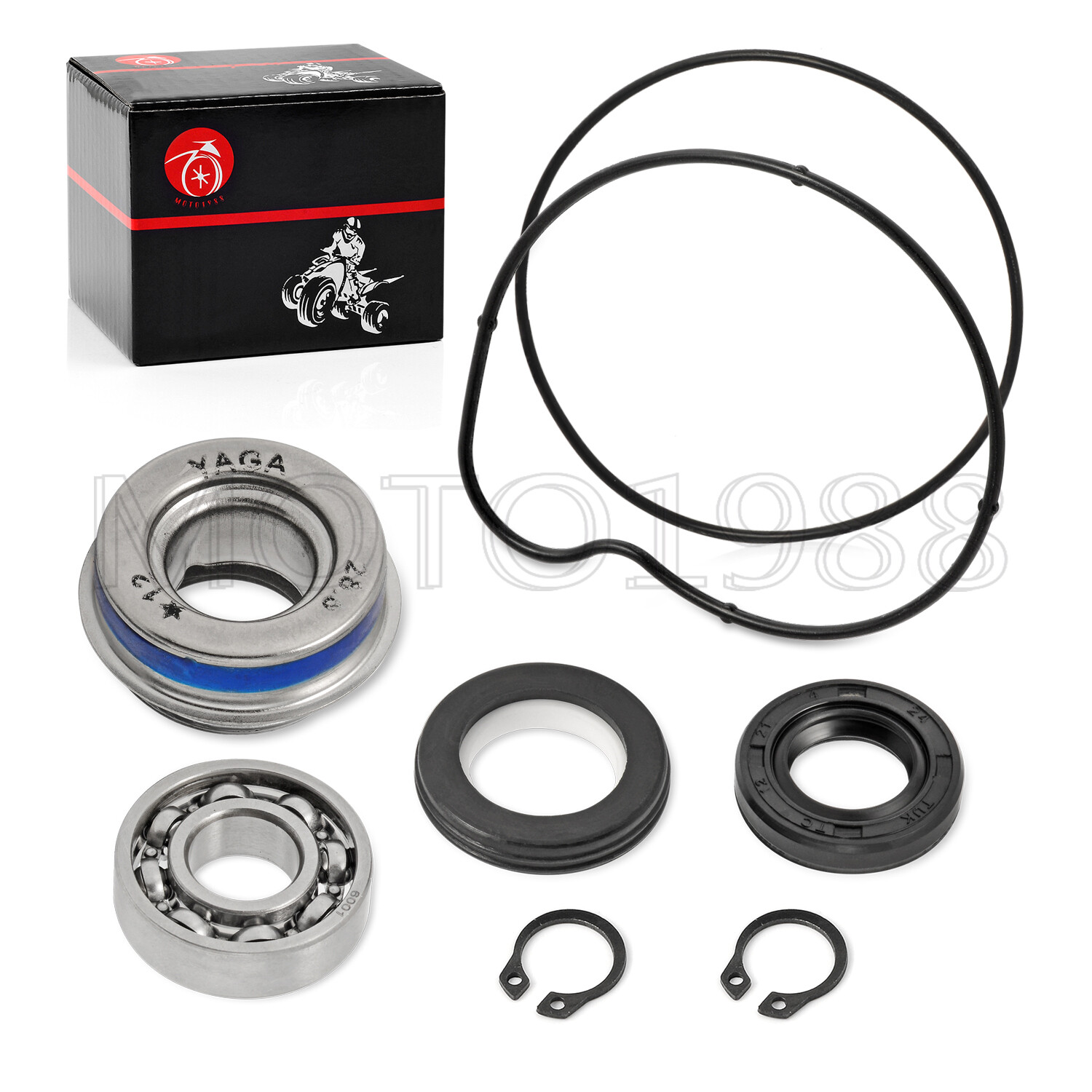 Fit For Kawasaki Kx80 Kx85 Kx100 Water Pump Rebuild Kit Bearing Seal Gasket Oem 11009 1972 11061 0184 92049 1366 92045 1305