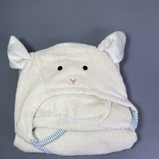 Vintage Bearington Hooded Lamb Bath Towel Trim Cotton Terry Knit 24  x24  NIP