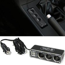 12 Volt Mehrfachsteckdose 3x Steckdose 2x USB für Auto, Boot, Wohnwagen Camping