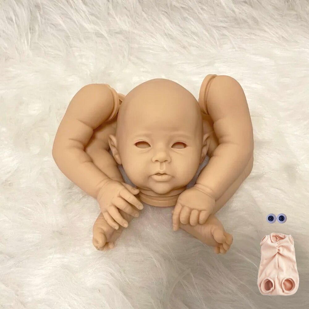 19in Raven Unfinished Reborn Baby Doll Kit Parts Soft Vinyl