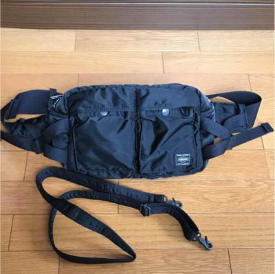 Porter 622-08302 Tanker 2 way Waist Bag Black Used from Japan F/s