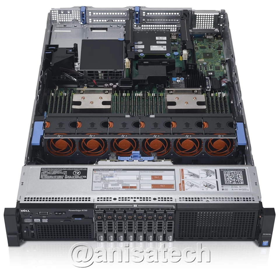 Dell PowerEdge R730 2x E5-2620v3 2.40Ghz 12-Core 48GB DDR4 2x480GB SSD H730 - Image 2 of 4