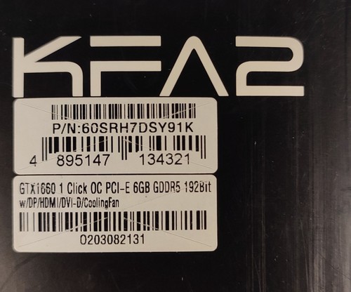 KFA2 GeForce GTX 1660 (non-super) 6GB GDDR5 1-Click OC Graphics Card - Imagen 4 de 20
