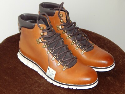 Cole Haan C35595 ZeroGrand Hiker Boots Men’s 11M Waterproof Leather Brown Cole Haan ZeroGrand Water Resistant Hiker Boots British Tan  main image 4