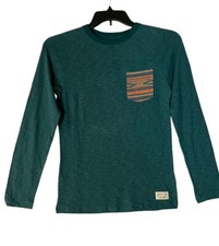 Gap Kids Girls Size XL 12 Green Long Sleeve Crew Neck Tee With Pocket