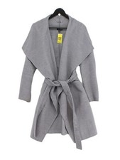 Forever New Women's Coat Uk 10 Grey Polyester With Elastane, Viscose Overcoat
