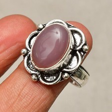 Onyx Gemstone 925 Sterling Silver Handmade Jewelry Ring Size 8