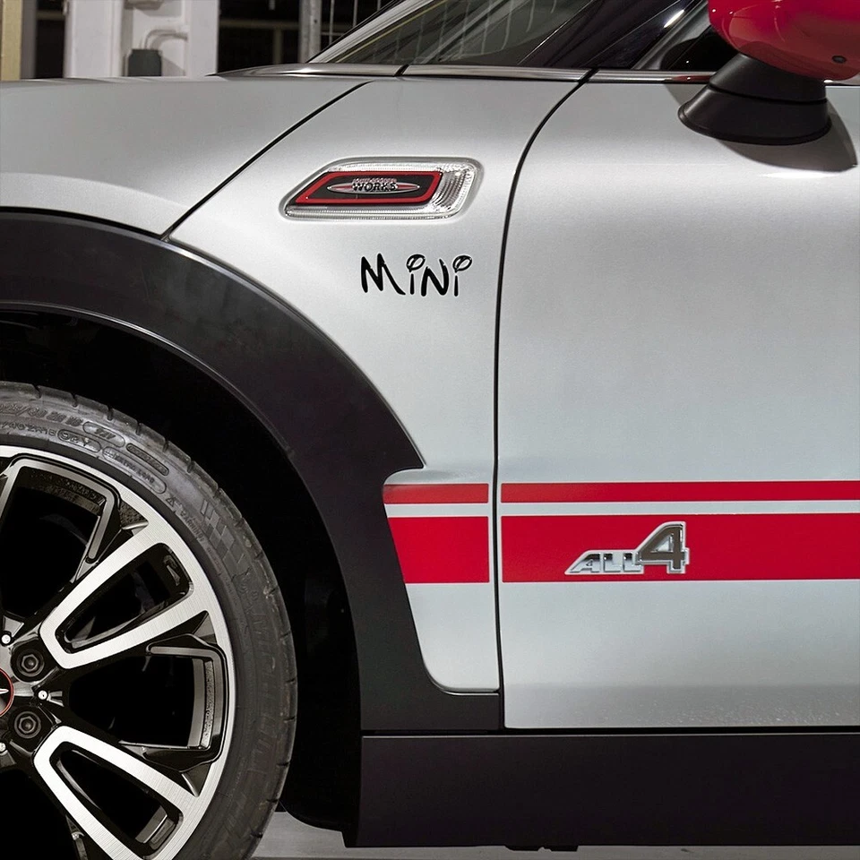 Mini Cooper Linda Letra Guardabarros Puerta Levadiza Emblema Insignia Placa de Identificación Decorar Negro Foto 4 de 4