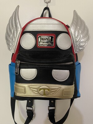 Marvel Avengers Loungefly Backpack Thor Backpack Travel Bag Great Condition