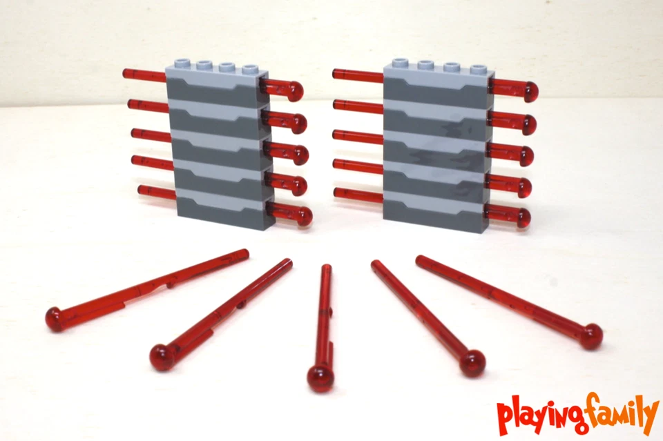 LEGO STAR WARS, 10 Spring Shooter mit 15 Pfeilen in ROT LEGO®-Teile