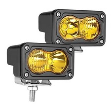LED Pods Amber, 2Pcs 40W 3 Inch Driving Light Pod Yellow Off Road Yellow Combo