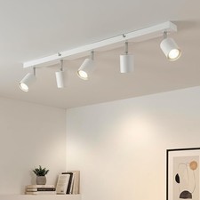 Gr4tec 5 Way Ceiling Spotlight Indoor GU10 Kitchen Living Room Light Lamp, White
