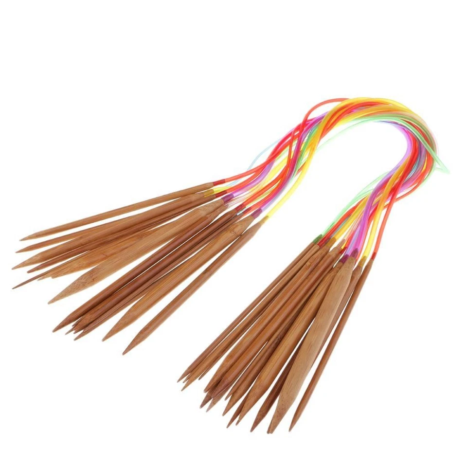 18Pcs Bamboo Circular Knitting Length (100 to 120cm) Size (2
