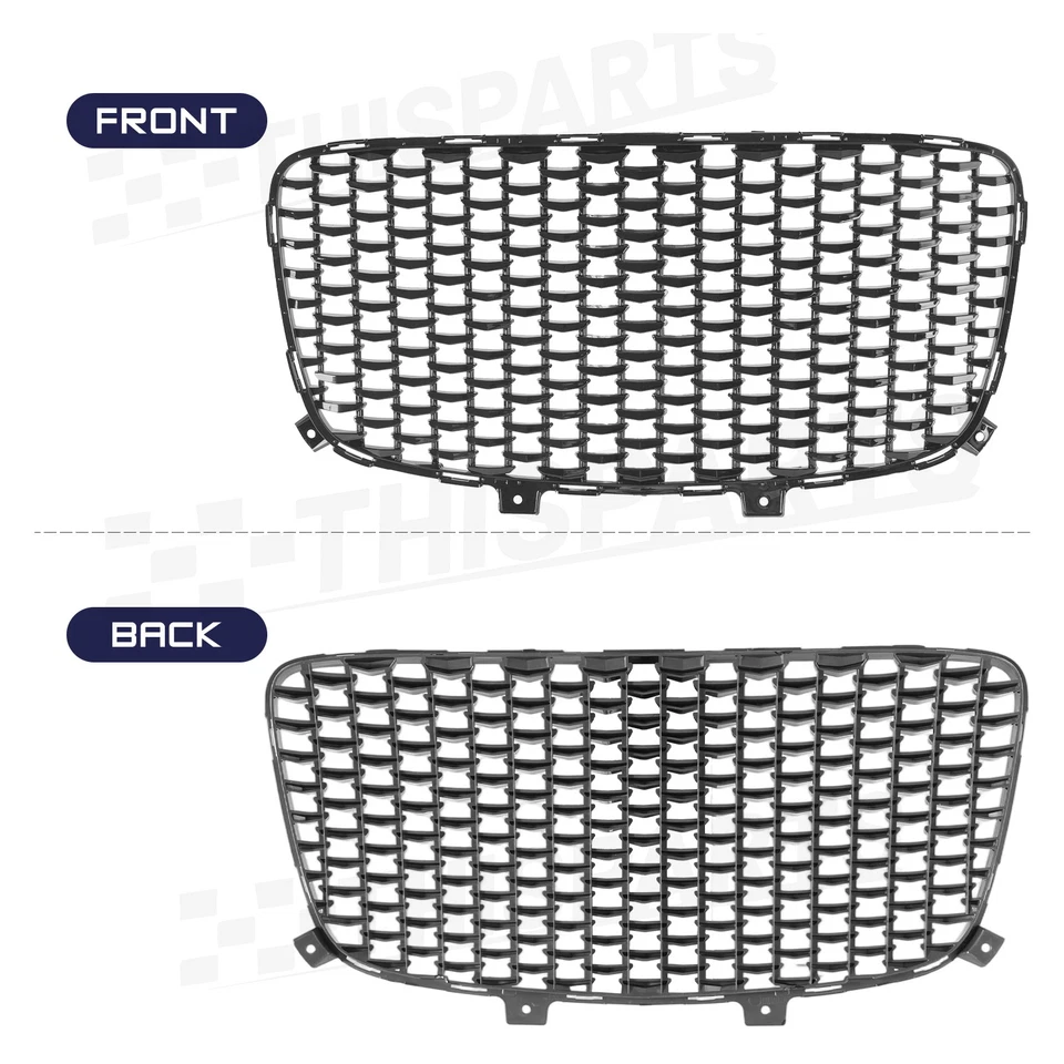 For 2015-23 Chrysler 300 300C SRT Style Front Bumper Upper Grille Mesh Assembly - Изображение 3 из 4