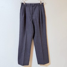 Pendleton Women  s Size 12 100 Virgin Wool Made In USA Black Gray Trousers