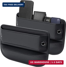 Premium Leather Car Seat Gap Filler Organizer 0.2"-1.2" Gaps , Clever Gifts for