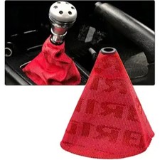Car Shift Boot Cover, Fabric Shifter Lever Knob Boot Dustproof Cover with Red