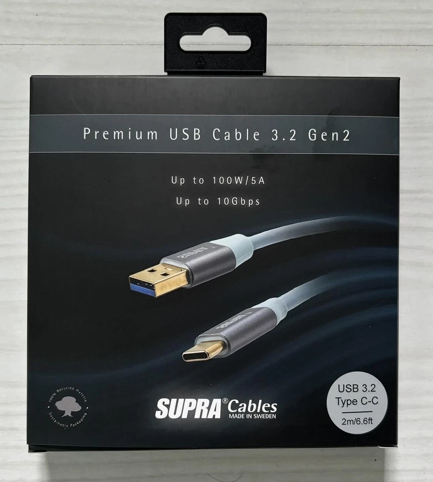Supra Cables USB 3.2 Gen2 C-C USB Kabel USB C - USB C / Länge 0,5m - Bild 1 von 4