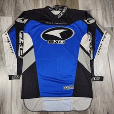 Vintage AXO Royal Blue Motocross Mx Long Sleeve Jersey Large 