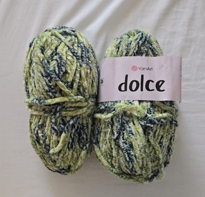 Yarn Art Dolce Super Bulky partial skeins color #808 - 2 Skeins, 1 label 
