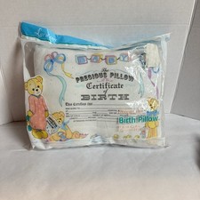 Luv N Care Bear Baby Birth Certificate Pillow 2001 Vintage NOS Sealed