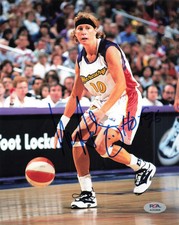 Nancy Lieberman-Cline Phoenix Mercury Signed Basketball 8x10 Photo PSA