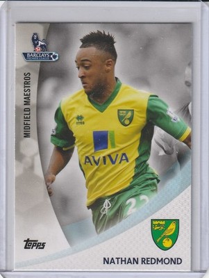 NATHAN REDMOND Norwich City 2013/14 Topps Premier Gold Midfield Maestros /Qty