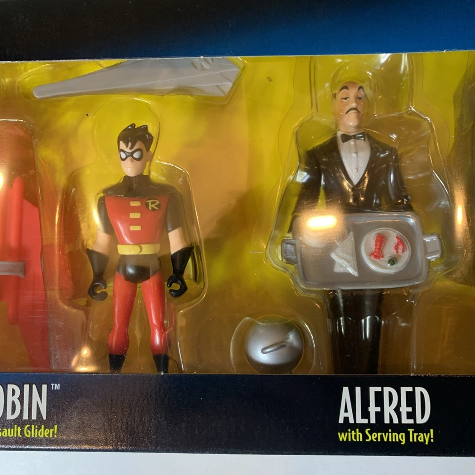 ToysRUs Exclusive 1999 Hasbro New Batman Adventures BATMAN ROBIN ALFRED CLAYFACE - Image 3 of 4