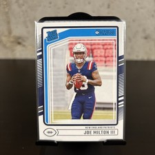 Joe Milton III Rated Rookie RC 2024 Donruss Card #319 Patriots