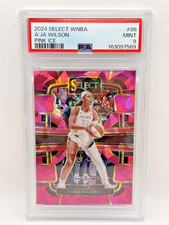 A'ja Wilson 2024 Panini Select WNBA Concourse #86 Pink Ice Prizm PSA 9 (Pop 3)