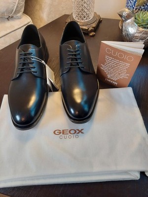 Geox Men's U Saymore 2 Leather Oxford Italian Dress Shoes Black EU 38/US 8 NEW!