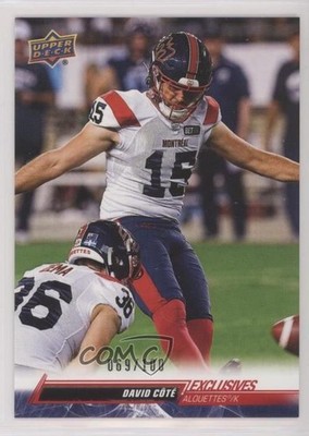 2023 Upper Deck CFL Exclusives 69/100 David Cote #14 bl7