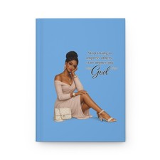Stop Trying to Impress Others Faith-Inspired Hardcover Journal light blue 