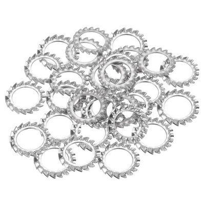 #ad 25Pcs Locking Washer M16 304 Stainless Steel External Tooth Washer Silver $18.26
