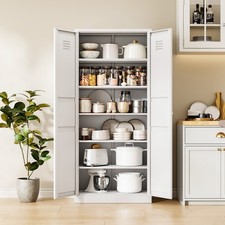 Metal Storage Cabinet with Adjustable Shelves Locker for Cupboard/Dining/Home