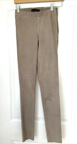 Incentive Kaschmir Beige Lammfell Wildleder Lederhose Größe XS