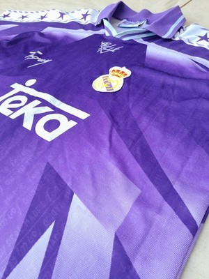 Vintage Real Madrid Away Football Shirt Mens XL Taguy Raul 1996-97