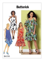 Schnittmuster Sommerkleid Butterick B6207 Y XS-M (Gr. 32-40) Dt.