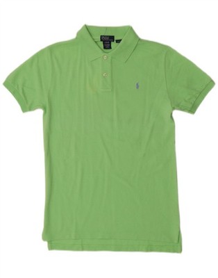 Ralph Lauren Jungen Custom Fit Poloshirt 15-16 Jahre Large Grün Baumwolle BZ16