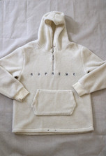 Supreme XL Sherpa Fleece Hoodie Half-Zip Ivor...