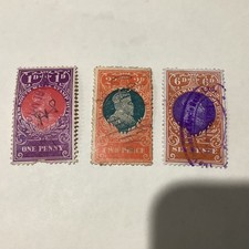 NSW  Stamp Duty King George V used 1d,2d,6d