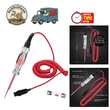 Bidirectional Voltage Tester for Automotive Circuits 6-24V with Flexible Wire