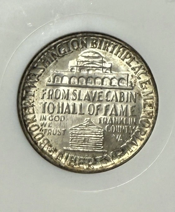 1946-D Booker T Washington 50C NGC MS 65 Old Fatty Holder Beautiful Color! - Image 3 of 3