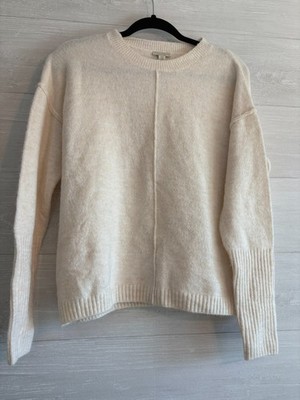 Legendary Outfitters Ladies' Soft & Cozy Crewneck Sweater, Cream Oatmeal, Small