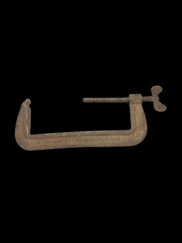 VINTAGE C.A SHALER CO TUBELESS TIRE VULCANIZER TOOL tire bead C-clamp