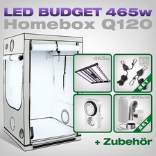HOMEbox Q120 LED Growbox Komplettset 120x120 - Lumatek ZEUS 465W PRO 2.9 AKF
