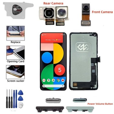 For Google Pixel 5 Screen TFT LCD Touch Display Digitizer/Front Rear Camera Lot