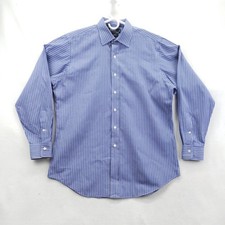 Polo Ralph Lauren Shirt Mens L Blue Stripe Curham Classic Fit Long Sleeve