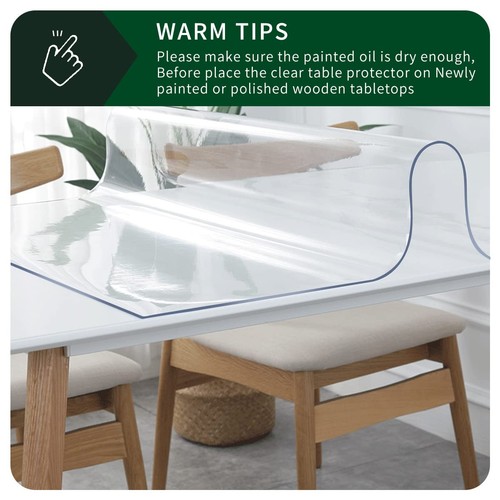 16x32 Inch Clear Desk Pad Blotter Rectangle Plastic Table Cover ...